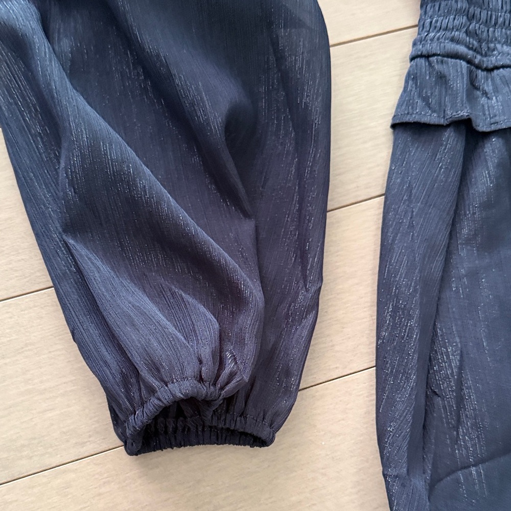 One-Shoulder Black Ruffle Mini Dress - Picture 4 of 7